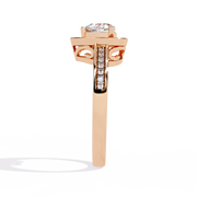 Rose Halo Heart Ring