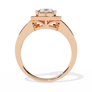 Rose Halo Heart Ring