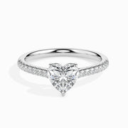 2ct Heart Lab Diamond Ivy Solitaire Ring