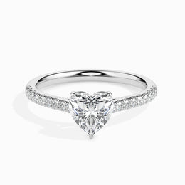 2ct Heart Lab Diamond Ivy Solitaire Ring