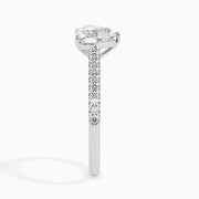 2ct Heart Lab Diamond Ivy Solitaire Ring