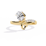 Playful Heart Twist Ring