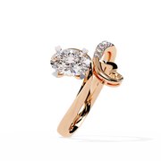 Playful Heart Twist Ring