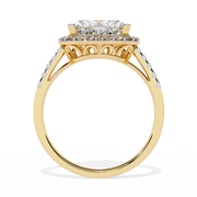 Classic Heart Halo Solitaire Ring