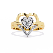 Modern Split Band Halo Ring