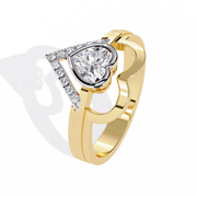 Modern Split Band Halo Ring