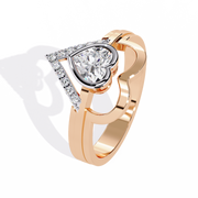 Modern Split Band Halo Ring