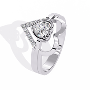 Modern Split Band Halo Ring