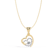 Rosy Bloom Heart Pendant