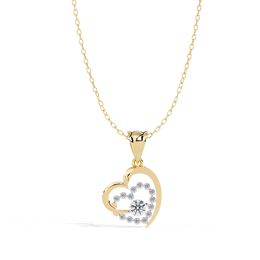 Rosy Bloom Heart Pendant