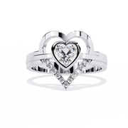 Modern Split Band Halo Ring