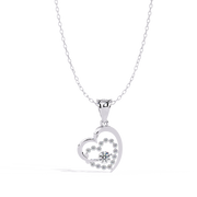 Rosy Bloom Heart Pendant