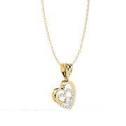 Rosy Bloom Heart Pendant