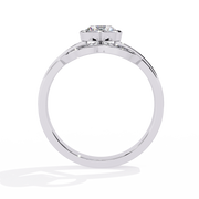 Modern Split Band Halo Ring