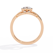 Modern Split Band Halo Ring