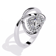 Twin Heart Embrace Ring