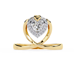 Twin Heart Embrace Ring