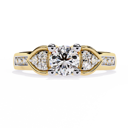 Soft Curve Heart Frame Ring