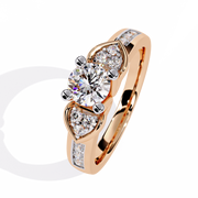 Soft Curve Heart Frame Ring