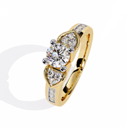 Soft Curve Heart Frame Ring