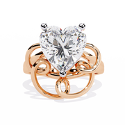 Petite Heart Side-Stone Ring