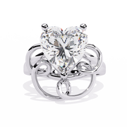 Petite Heart Side-Stone Ring