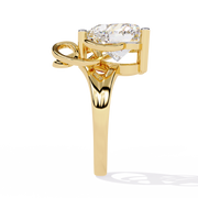 Petite Heart Side-Stone Ring