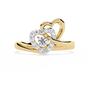 Interlinked Heart Knot Ring