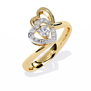 Interlinked Heart Knot Ring