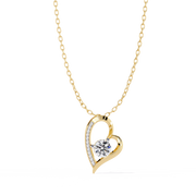 golden Heart Embrace Pendant