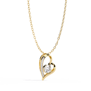 golden Heart Embrace Pendant