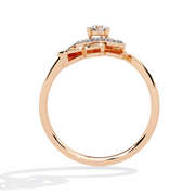 Interlinked Heart Knot Ring