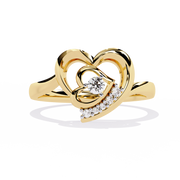 Dual Heart Halo Ring