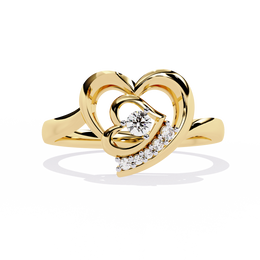 Dual Heart Halo Ring