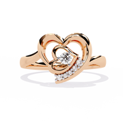 Dual Heart Halo Ring