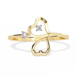 Floating Heart Whisper Ring