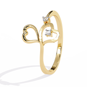 Floating Heart Whisper Ring