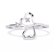 Floating Heart Whisper Ring