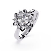 Raised Solitaire Setting Ring