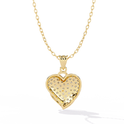 golden Bloom Heart Pendant