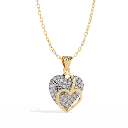 golden Bloom Heart Pendant