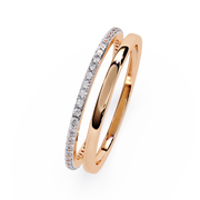 Diamond & Plain Duo Band Set Single