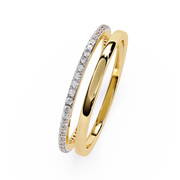 Diamond & Plain Duo Band Set Single