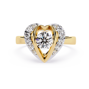 Heart Embrace Solitaire Ring