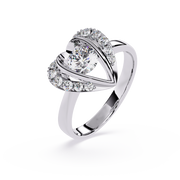 Heart Embrace Solitaire Ring