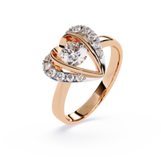 Heart Embrace Solitaire Ring