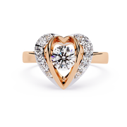 Heart Embrace Solitaire Ring