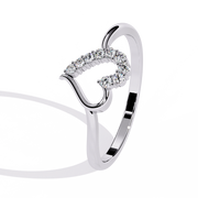 Half-Glow Heart Ring