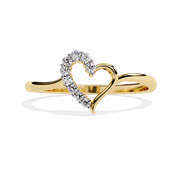 Half-Glow Heart Ring