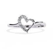 Half-Glow Heart Ring